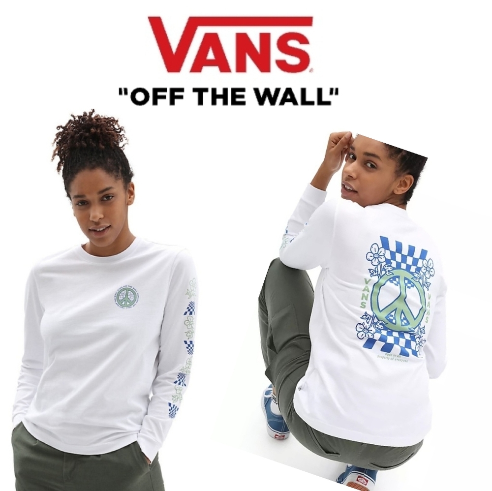 VANS Peace Property Long Sleeve Boyfriend Tee